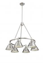  3306-6 PW-PW - Orwell 6-Light Chandelier in Pewter